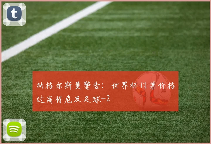 纳格尔斯曼警告：世界杯门票价格过高将危及足球